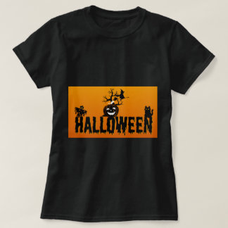 Halloween Design Women's Wear T-Shirt (Black)