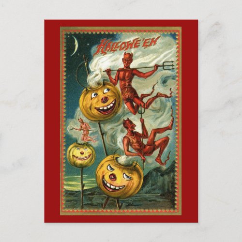 Halloween Devils  JOLs Postcard