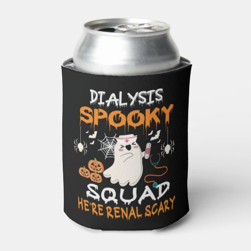 Halloween Dialysis Tech Ghost Nurse Halloween Kidn Can Cooler