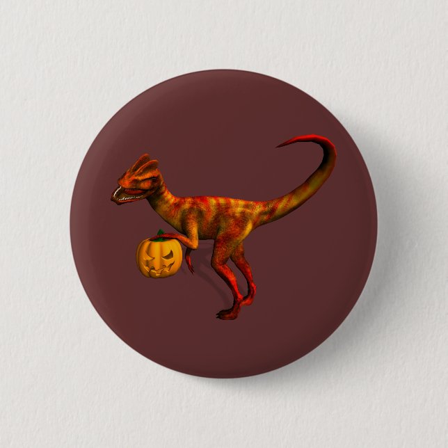 Halloween Dilophosaurus Button (Front)