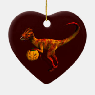 Halloween Dilophosaurus Ceramic Ornament