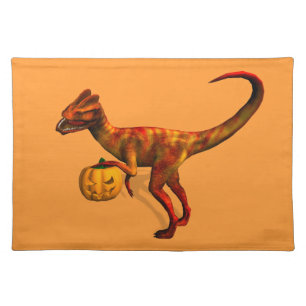 Halloween Dilophosaurus Cloth Placemat