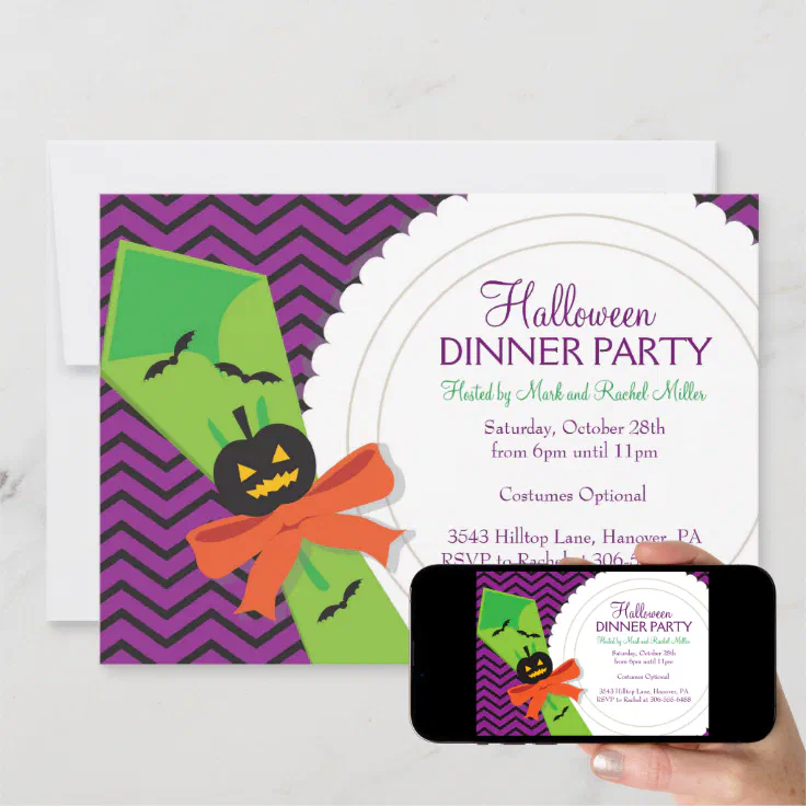 Halloween Dinner Party Invitation Zazzle
