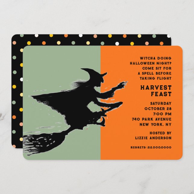 Halloween Dinner Party Invitation (Front/Back)