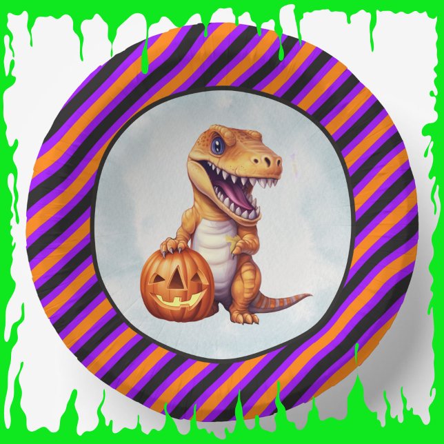 Halloween Dinosaur Dino-Mash Party Paper Bowls (Halloween Dinosaur Dino-Mash Party Paper Bowls)