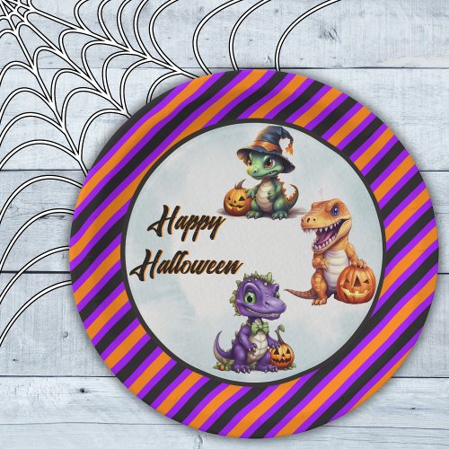 Halloween Dinosaur Dino_Mash Party Paper Plates