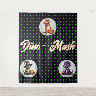 Halloween Dinosaur Dino-Mash Party Tapestry