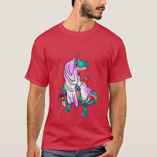 Halloween Dinosaur Fairy with magic wand searching T-Shirt