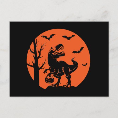 Halloween Dinosaur Family Costume Halloween Postcard