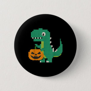 Halloween Dinosaur Pumpkin Master Builder Block Br Button