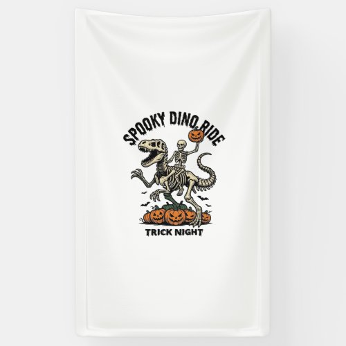 Halloween Dinosaur Skeleton Vintage Trick Ride_1 Banner