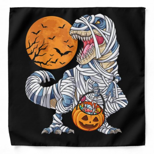 Halloween Dinosaur T rex Mummy Pumpkin Bandana