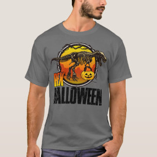 Halloween Dinosaur T Rex Skeleton T-Shirt