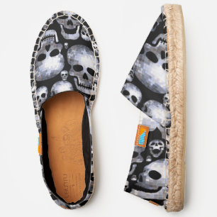 halloween disco mirror ball skulls espadrilles