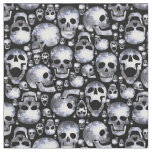 halloween disco mirror ball skulls  fabric