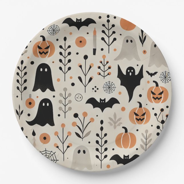 Halloween dish paper plates (Front)