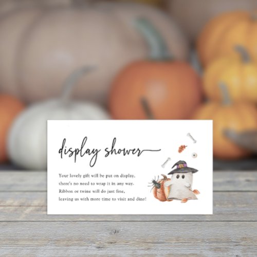 Halloween Display Baby Shower Enclosure Card