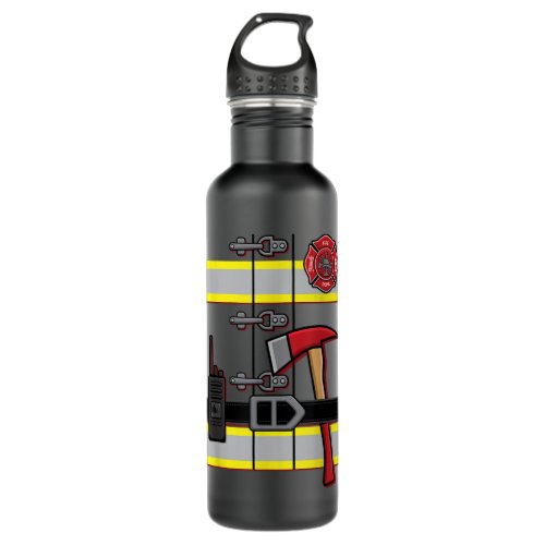 Halloween DIY Firefighter Uniform Costume  Stainless Steel Water Bottle