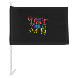 Halloween Do Not Drink And Fly Birthday Car Flag