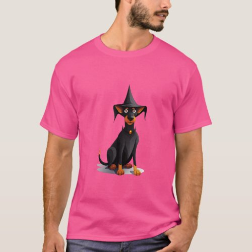 Halloween Doberman Pinscher Dog  T_Shirt