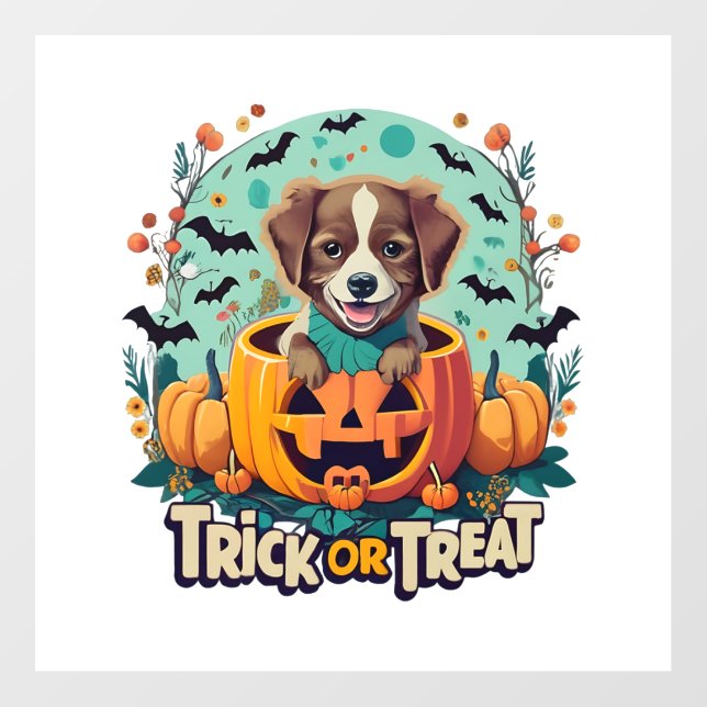 Halloween Dog  1 Wall Decal (Front)