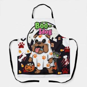 Halloween Dog "Boo Idog" Ghost Pet Lovers, Spooky Apron