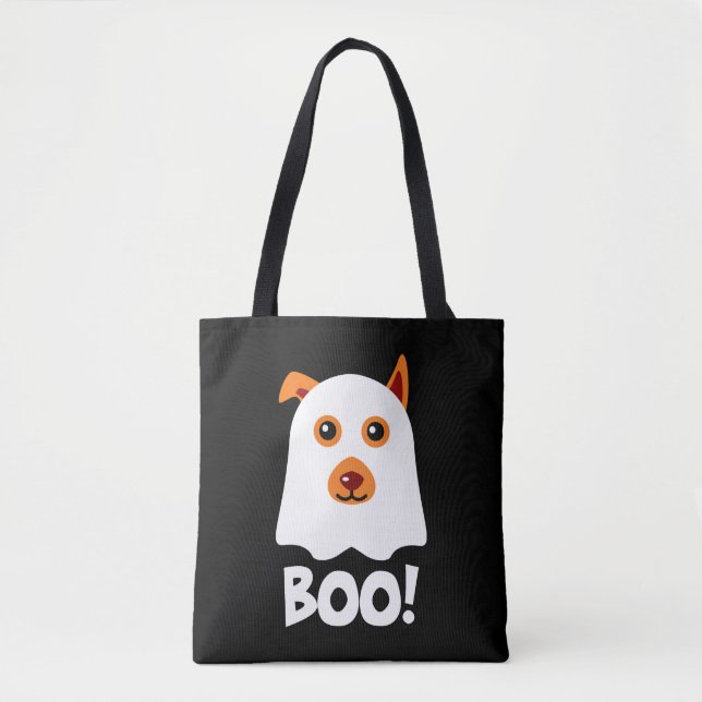 Halloween Dog Boo Tote Bag (Front)