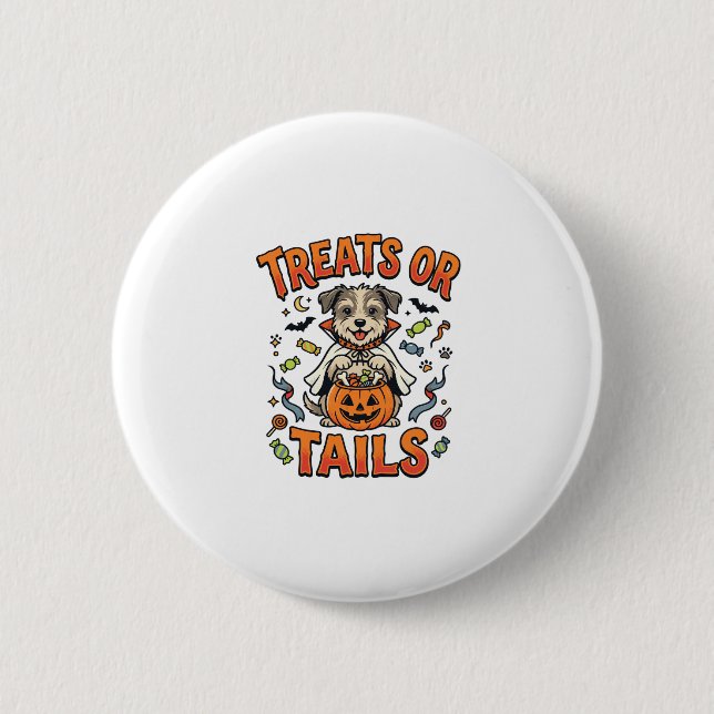 Halloween Dog Candy Mischief Button (Front)