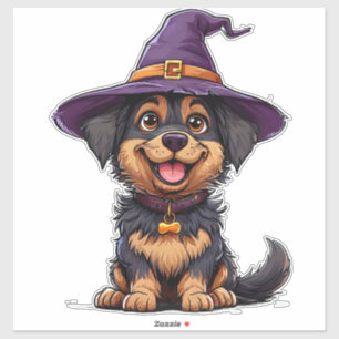 Halloween Dog Character Cute Costume Design Sticker