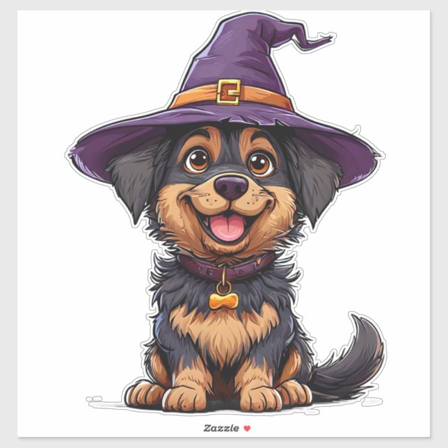 Halloween Dog Character Cute Costume Design Sticker (Sheet)