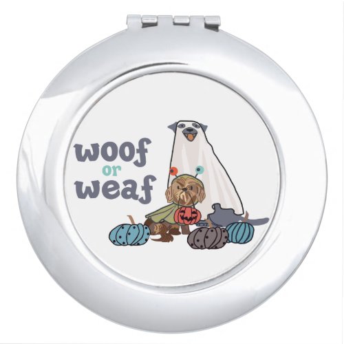 Halloween Dog Coaster Compact Mirror