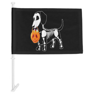 Halloween dog costume car flag