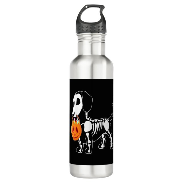 Halloween dog costume  stainless steel water bottle (Front)