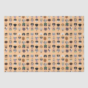 Halloween Dog Faces Pattern Tissue Paper