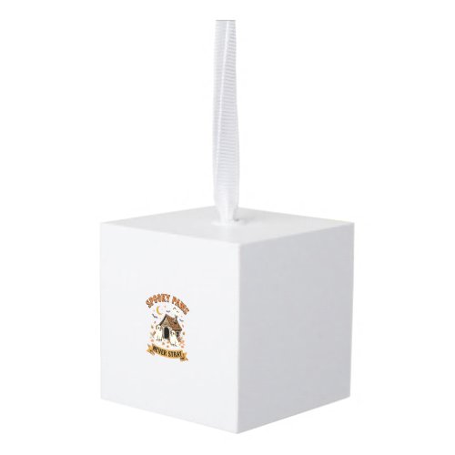 Halloween Dog Ghost Paws Cube Ornament