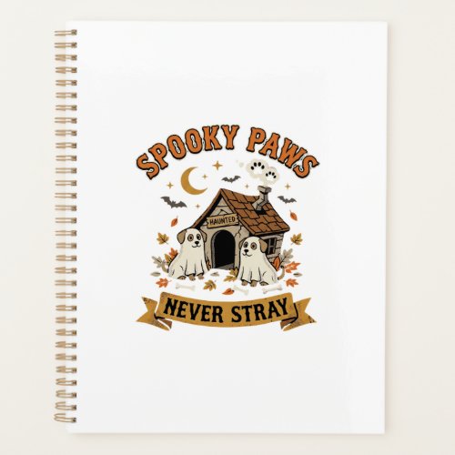 Halloween Dog Ghost Paws Planner