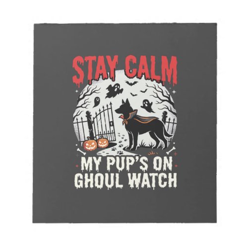 Halloween Dog Ghoul Watch Notepad