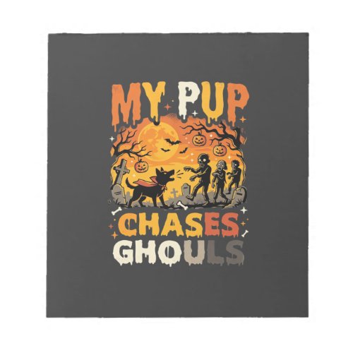 Halloween Dog Graveyard Patrol Notepad