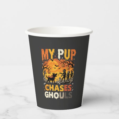 Halloween Dog Graveyard Patrol Paper Cups