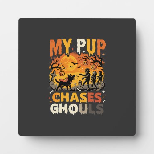 Halloween Dog Graveyard Patrol Plaque