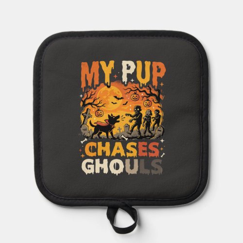 Halloween Dog Graveyard Patrol Pot Holder