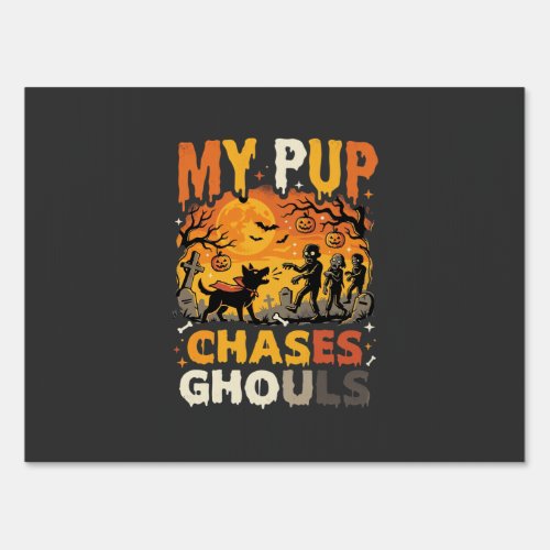 Halloween Dog Graveyard Patrol Sign