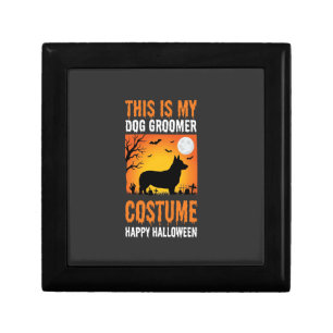 Halloween Dog Groomer Costume Silhouette Gift Box