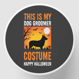Halloween Dog Groomer Costume Silhouette Mini Candle Favors