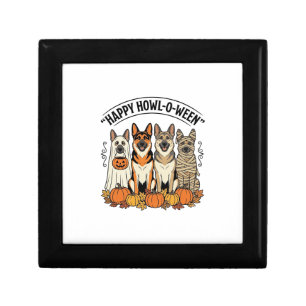 Halloween Dog Happy Howl-O-Ween Vintage German She Gift Box