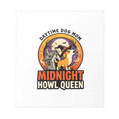 Halloween Dog Howl Queen Notepad