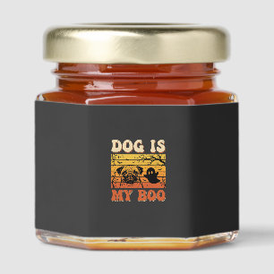 Halloween Dog Is My Boo Pug Ghost Design Honey Jar Favors