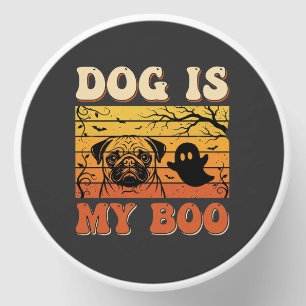 Halloween Dog Is My Boo Pug Ghost Design Mini Candle Favors
