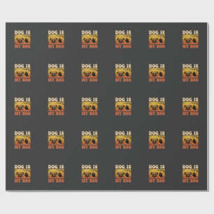 Halloween Dog Is My Boo Pug Ghost Design Wrapping Paper