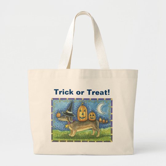 Halloween Dog Large Tote Bag